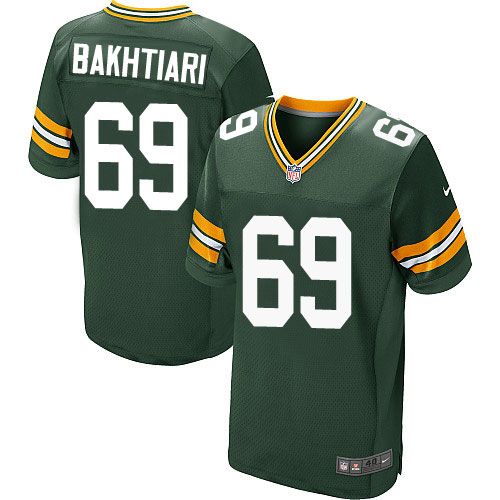 Nike Packers #69 David Bakhtiari Green Team Color Men's Stitched NFL Elite Jersey - Click Image to Close